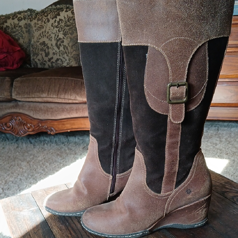 Ruff Hewn Brown Suede Knee-High Women's Boots